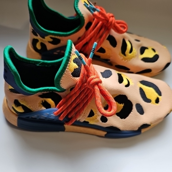 Adidas NMD Hu Pharrell Animal Print Leopard Pulse Amber Men's Size 9.5 HP3221 - Picture 2 of 8